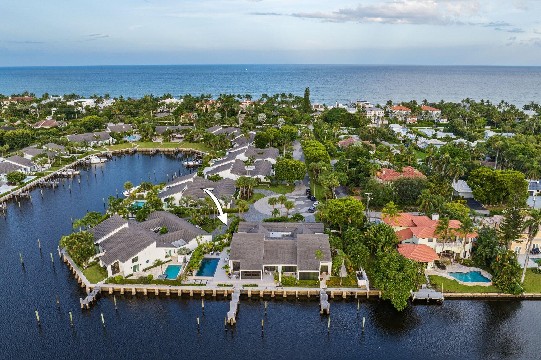 6110 North Ocean Boulevard, Unit 39 Ocean Ridge, FL 33435 - Photo 53 of 59 an aerial view of residential houses with outdoor space and swimming pool