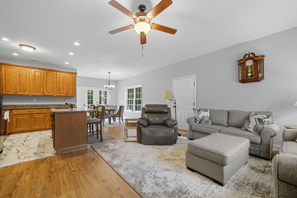 716 Old Pleasant Valley Road Talking Rock, GA 30175 - Photo 23 of 58 a living room with furniture and kitchen view