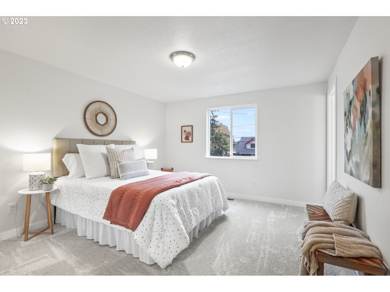 1203 Southeast Barnes Road Gresham, OR 97080 - Photo 28 of 43 a bedroom with a bed and a couch