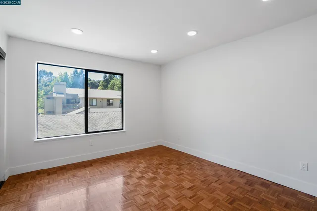 an empty room with a window