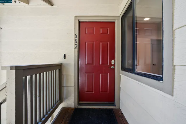 a view of a front door of a house