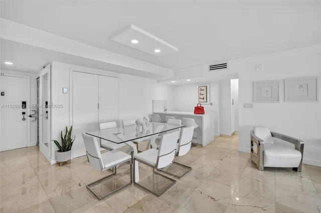 a room with a table and a chair