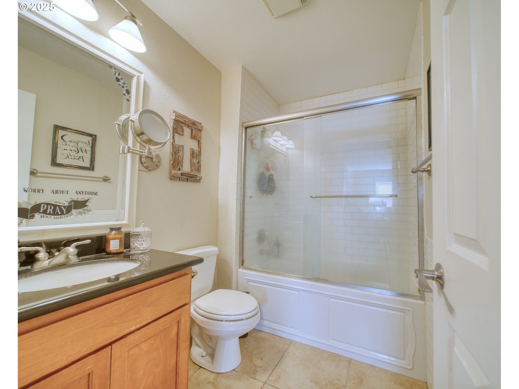 33812 Berg Road Warren, OR 97053 - Photo 6 of 20 a bathroom with a granite countertop sink toilet and shower