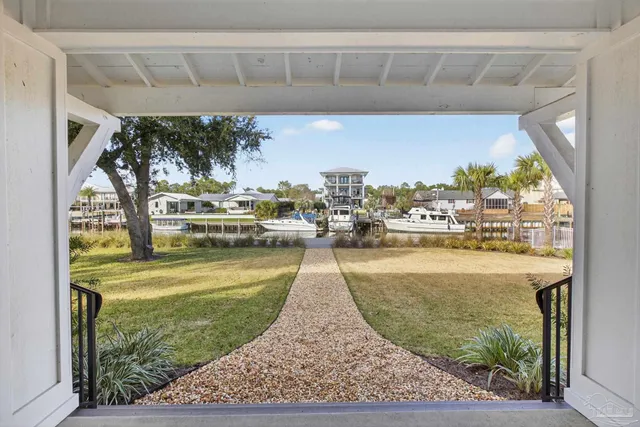 a view of a house with wooden floor