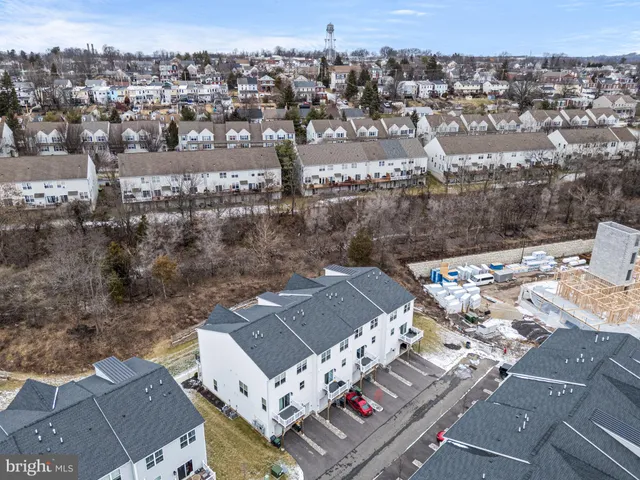 an aerial view of multiple house