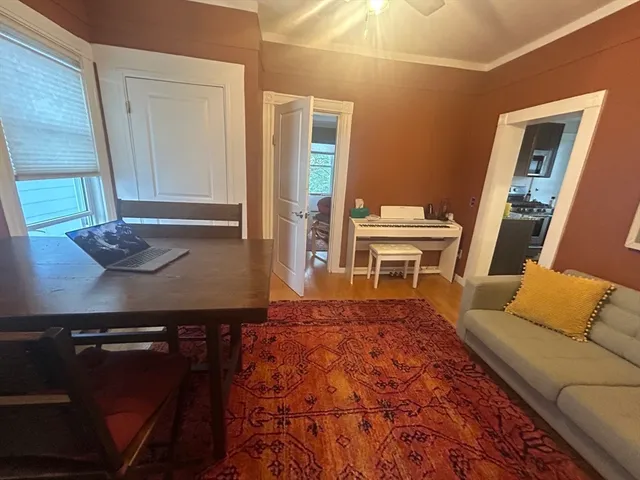 a living room with furniture and a couch