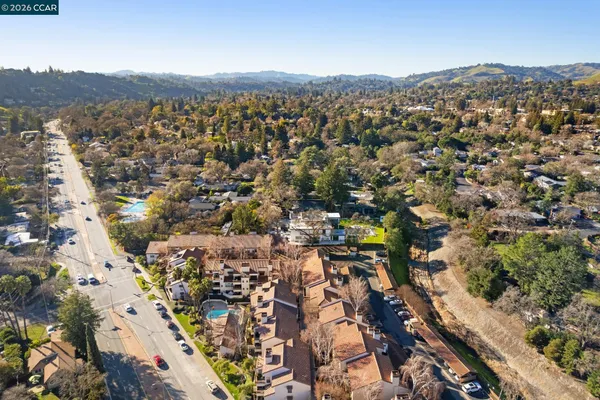 a view of city and mountain
