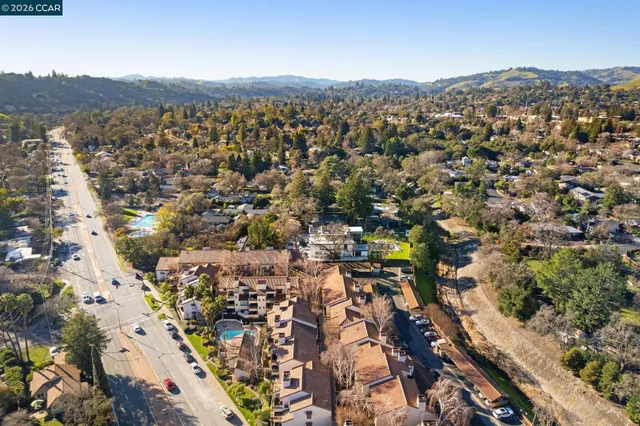 a view of city and mountain