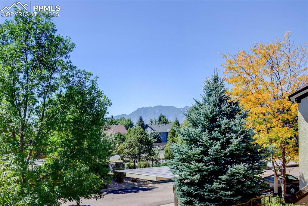 3815 Riviera Grove, Unit 201 Colorado Springs, CO 80922 - Photo 30 of 31 a view of a city with flower plants in front of it