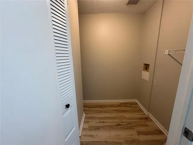 a view of wooden closet