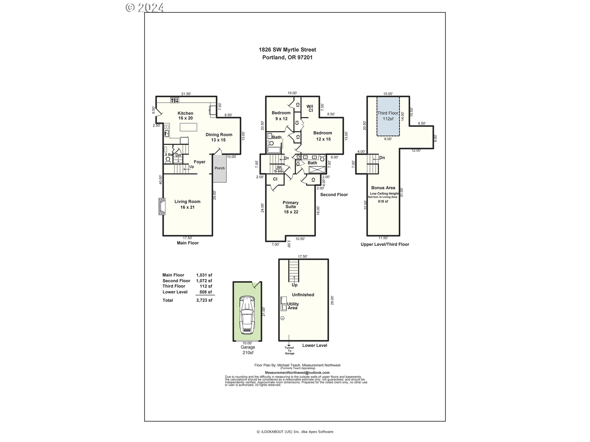 1826 Southwest Myrtle Street Portland, OR 97201 - Photo 42 of 42 Floor Plan