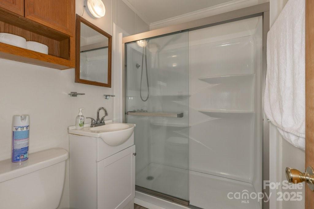 489 Ned Mcgimsey Road Nebo, NC 28761 - Photo 12 of 25 a bathroom with a sink a toilet and shower