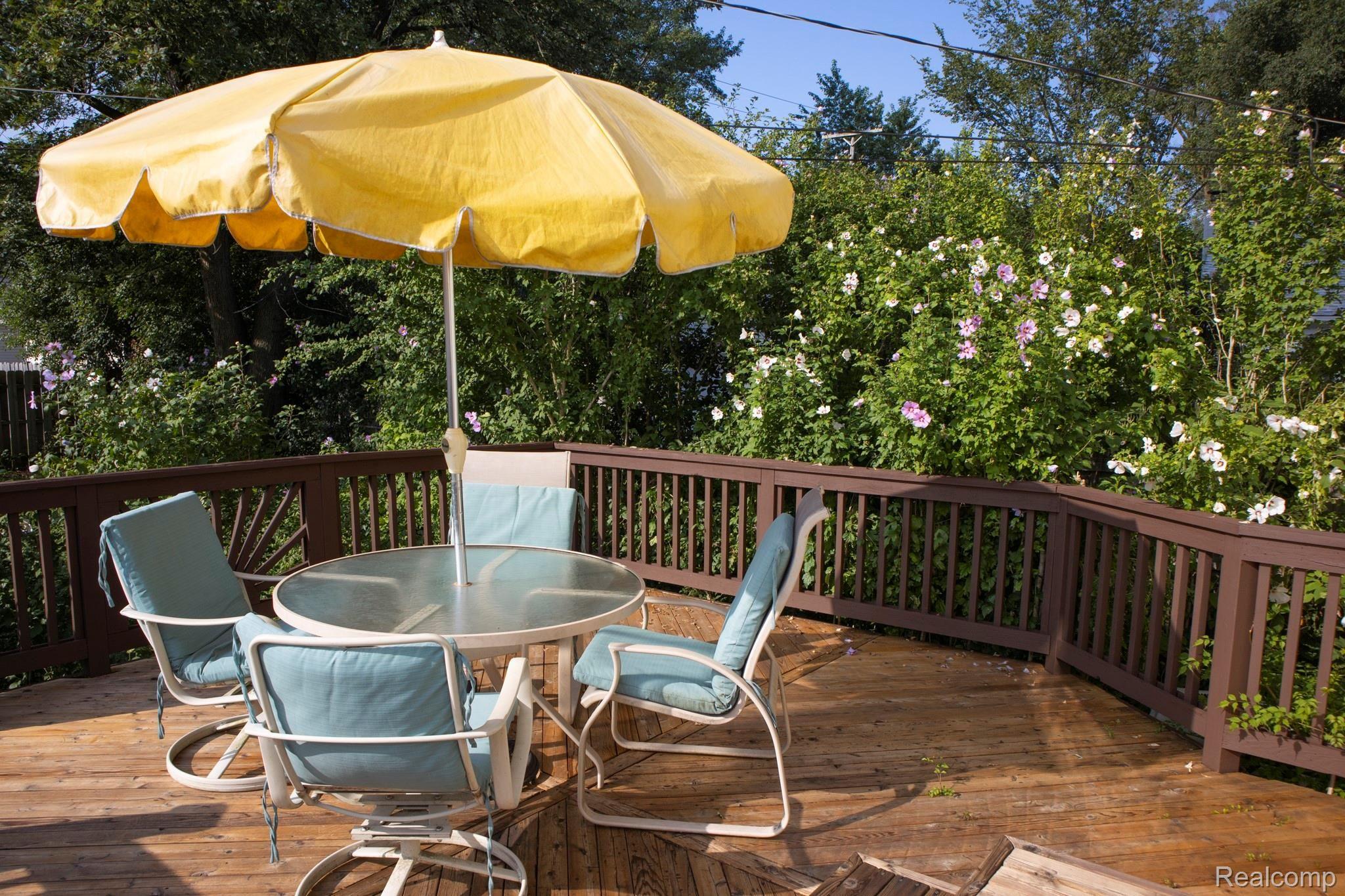 1021 Harvard Road Berkley, MI 48072 - Photo 31 of 42 Refinished Cedar Deck in Private Backyard