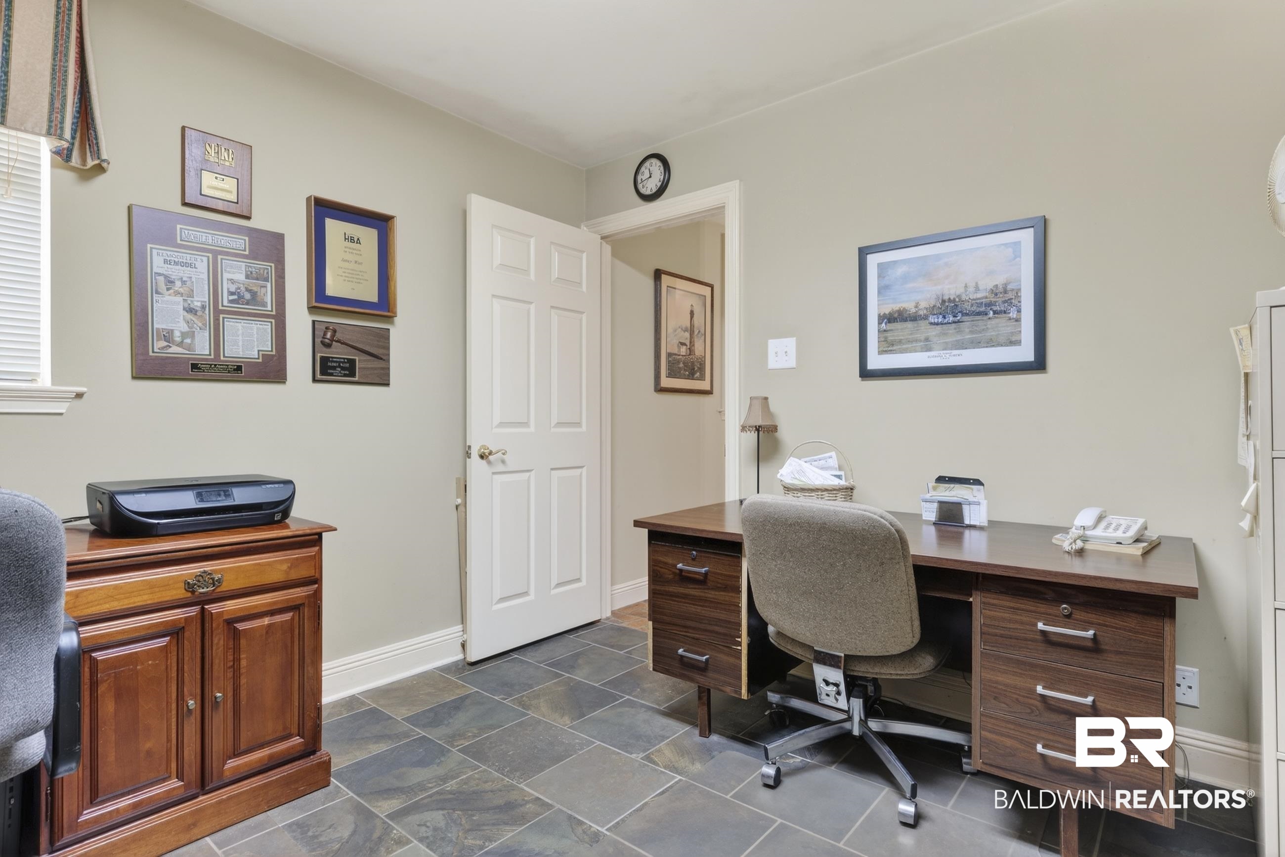 3175 Dawes Lake Road Mobile, AL 36619 - Photo 27 of 92 Office area featuring baseboards and dark stone finish flooring