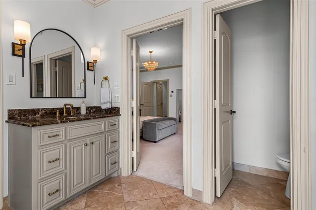 a bathroom with a tub and shower