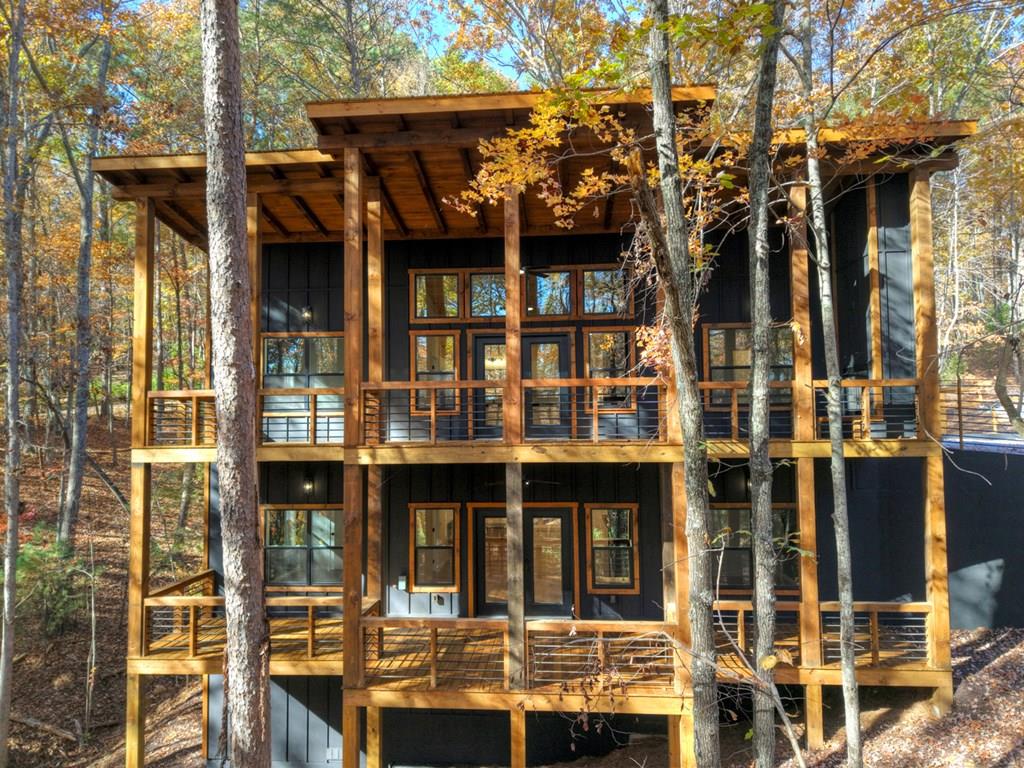 front view of a building with a glass door