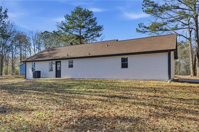 a backyard of a house