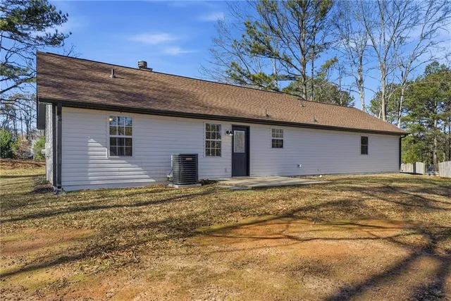 a backyard of a house