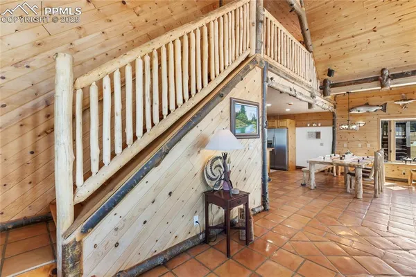 a balcony with an outdoor space