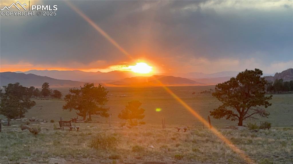 790 Tiara Road Lake George, CO 80827 - Photo 34 of 47 a view of a dry yard with mountains in the background