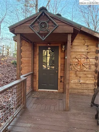 a view of a door of the house