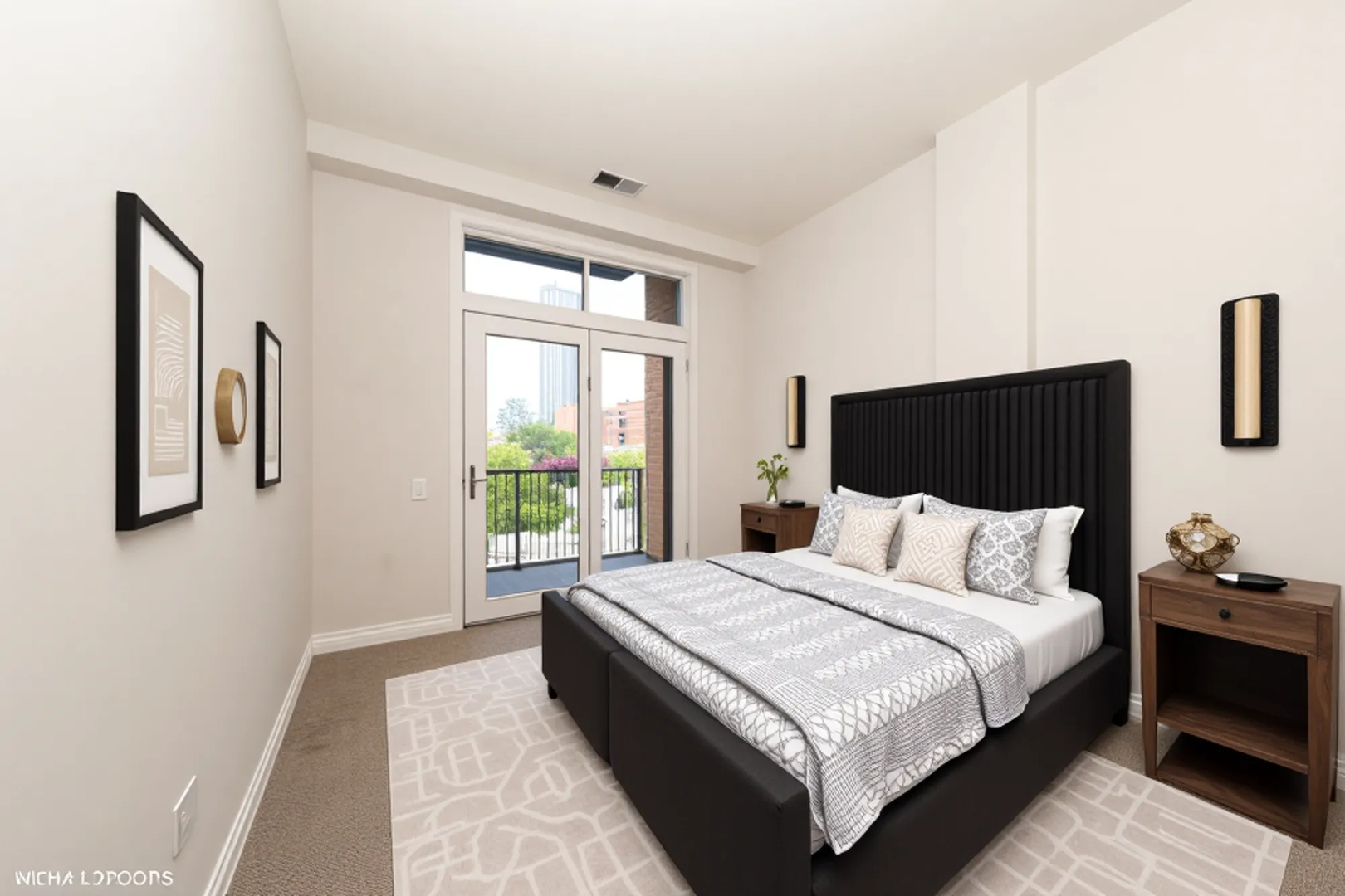 330 North Clinton Street, Unit 303 Chicago, IL 60661 - Photo 11 of 14 a bedroom with a bed and a window