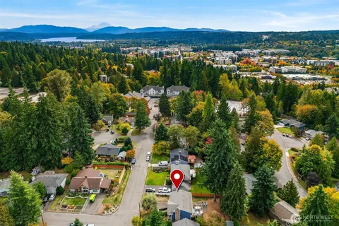 a view of city and mountain