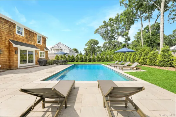 a view of outdoor space yard swimming pool and patio