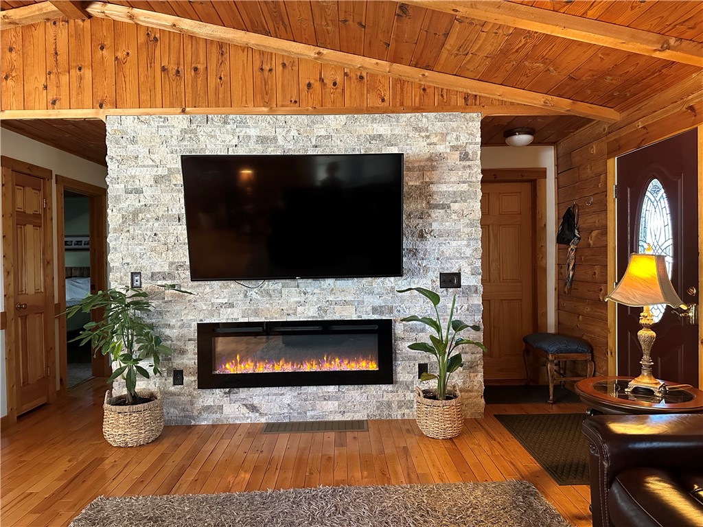 4286 State Street Geneva, NY 14456 - Photo 10 of 26 Fireplace and TV