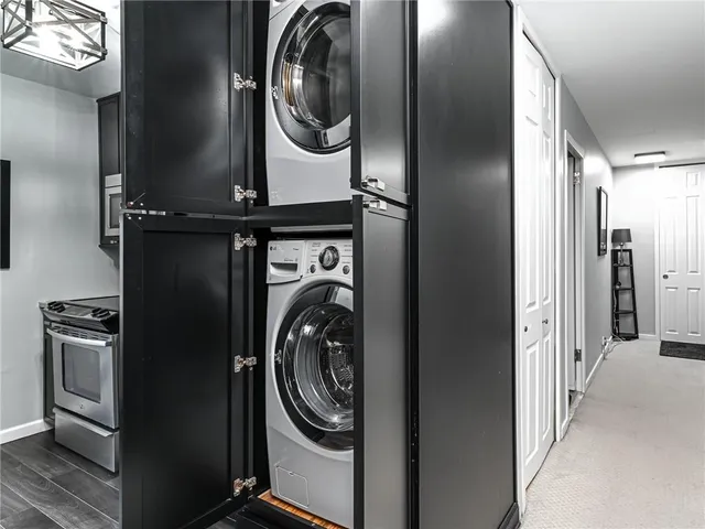 a view of a washer and dryer in a utility room