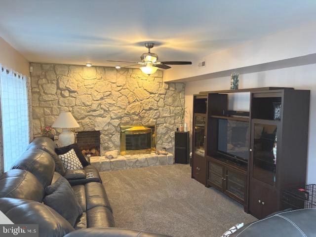 28 Trapper Road Sewell, NJ 08080 - Photo 23 of 59 Family room with stone and gas fireplace