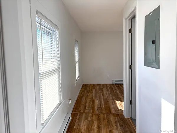 a view of a bedroom from a window