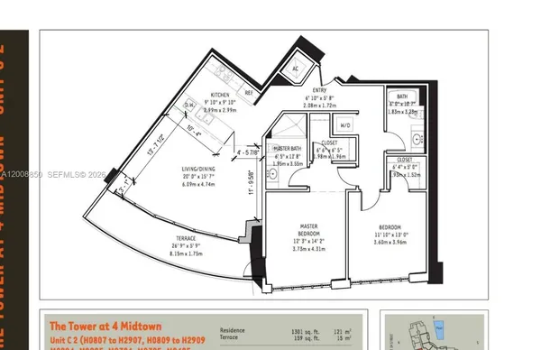 $5,000 | 3301 Northeast 1st Avenue, Unit H0909, Miami, FL 33137