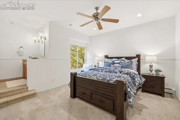 a living room with furniture and decor