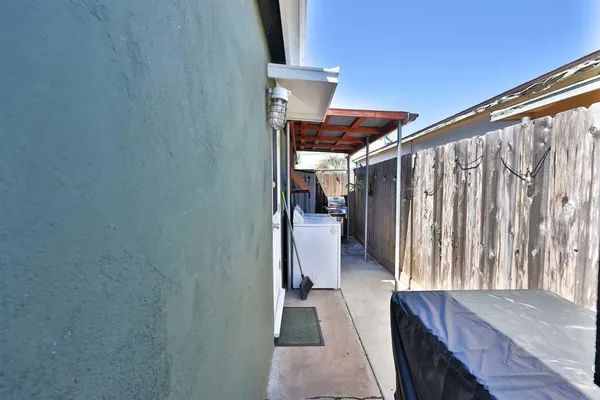 a view of outdoor space with a garden