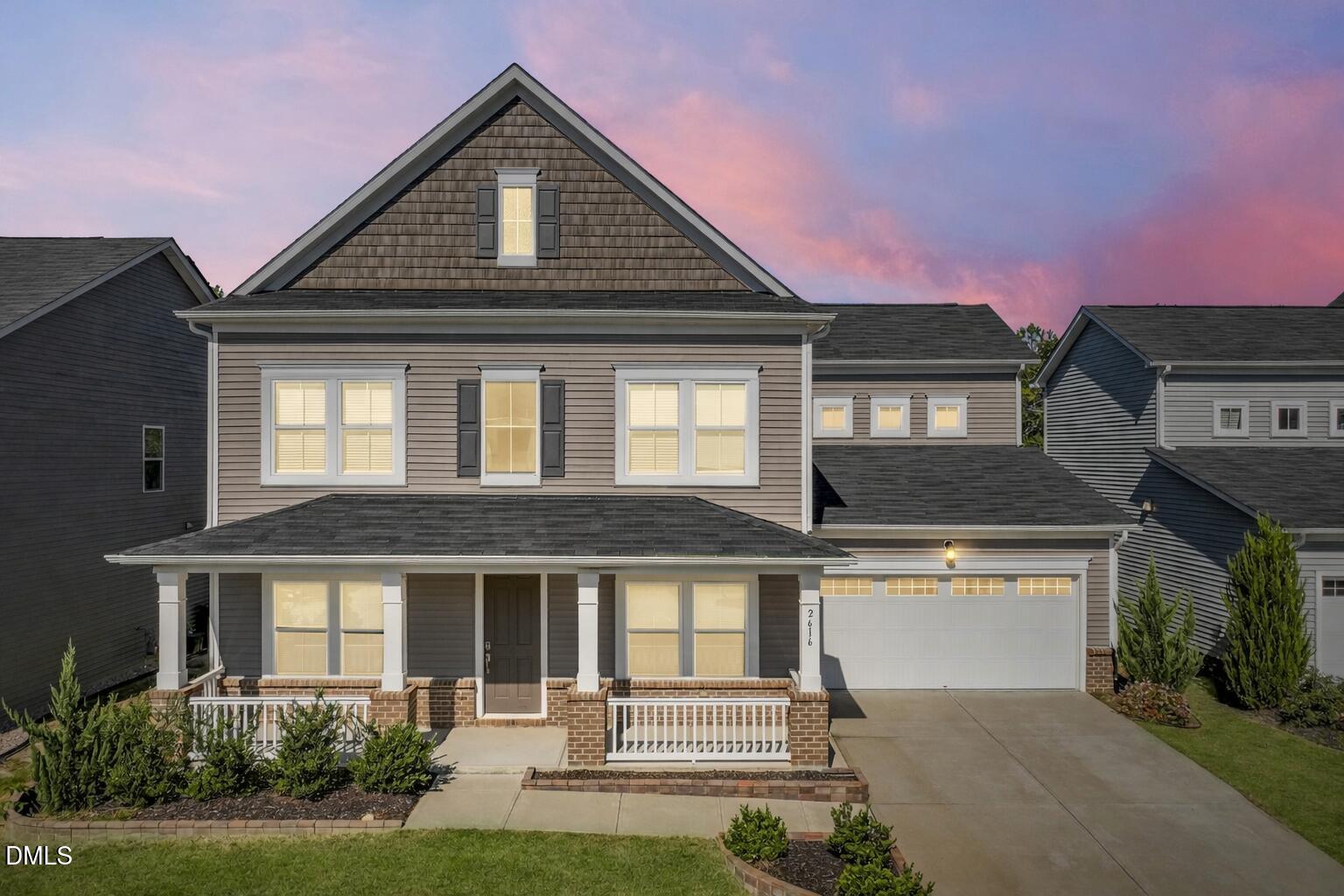 2616 Nordmann Fir Road Raleigh, NC 27616 - Photo 49 of 49 Front Exterior (Twilight)
