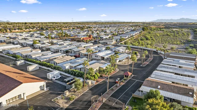 an aerial view of a city
