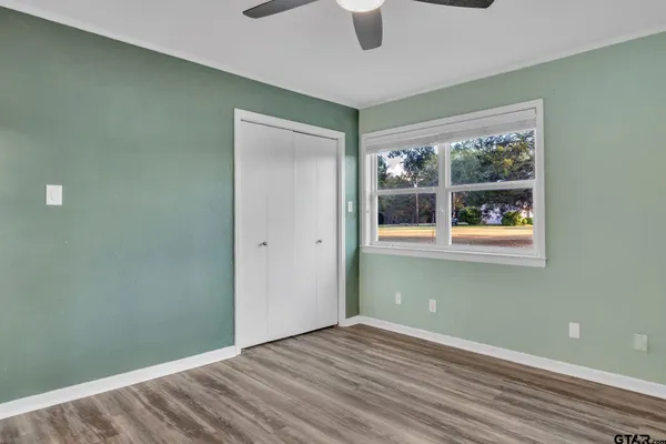 an empty room with a window