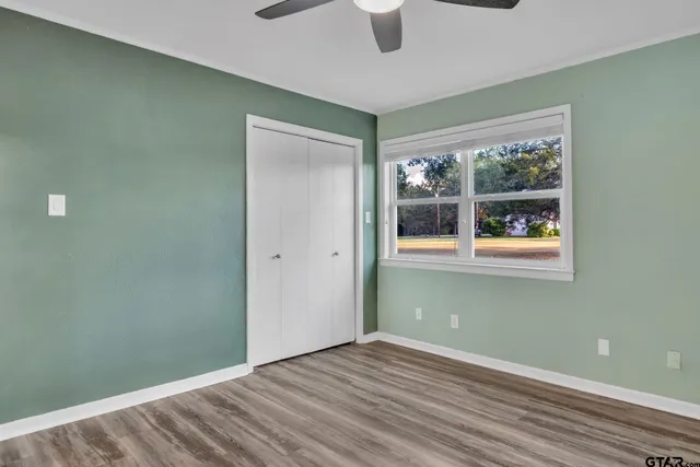 an empty room with a window