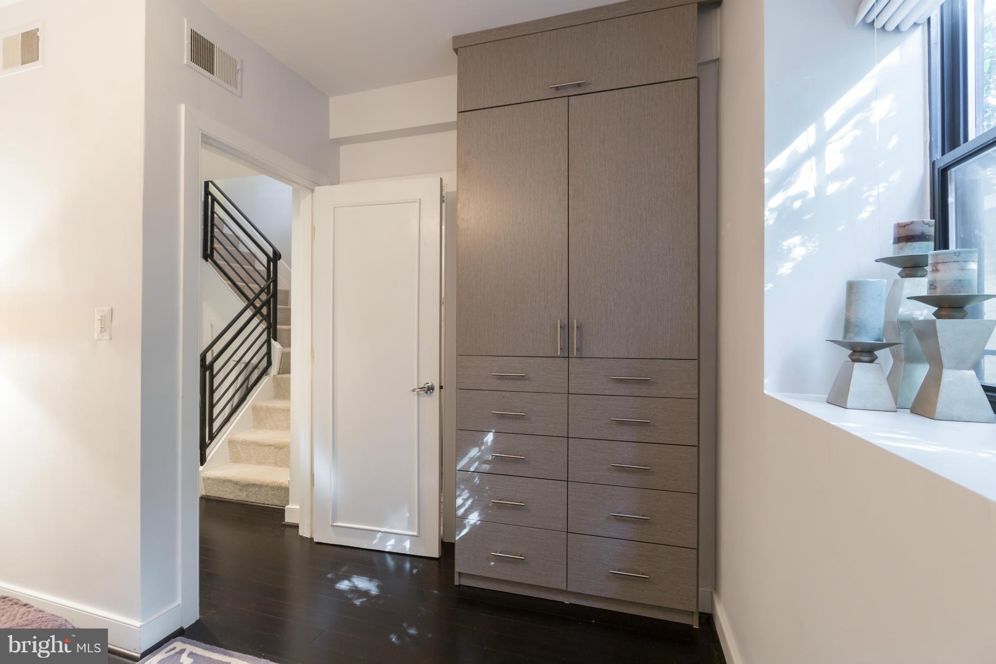 1727 R Street Northwest, Unit 102 Washington, DC 20009 - Photo 18 of 25 Master Bedroom Entrance and Built-ins