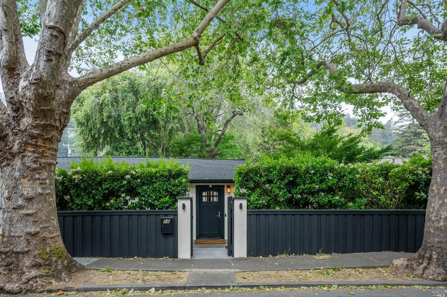 a view of a house with a back yard