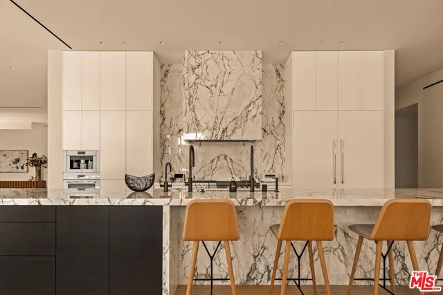 a view of kitchen and living room