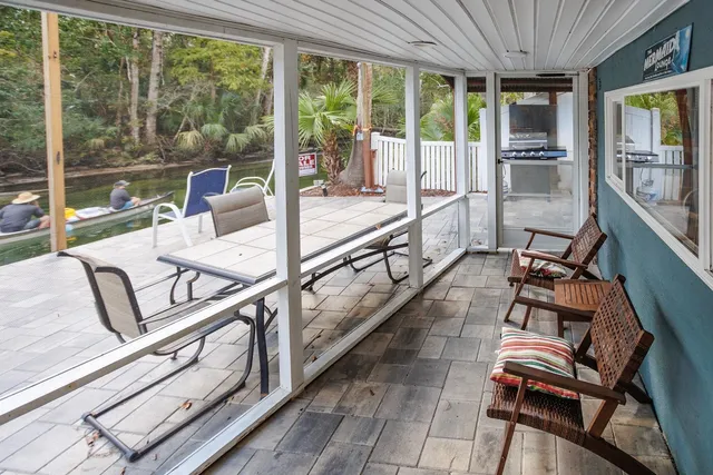 a backyard of a house