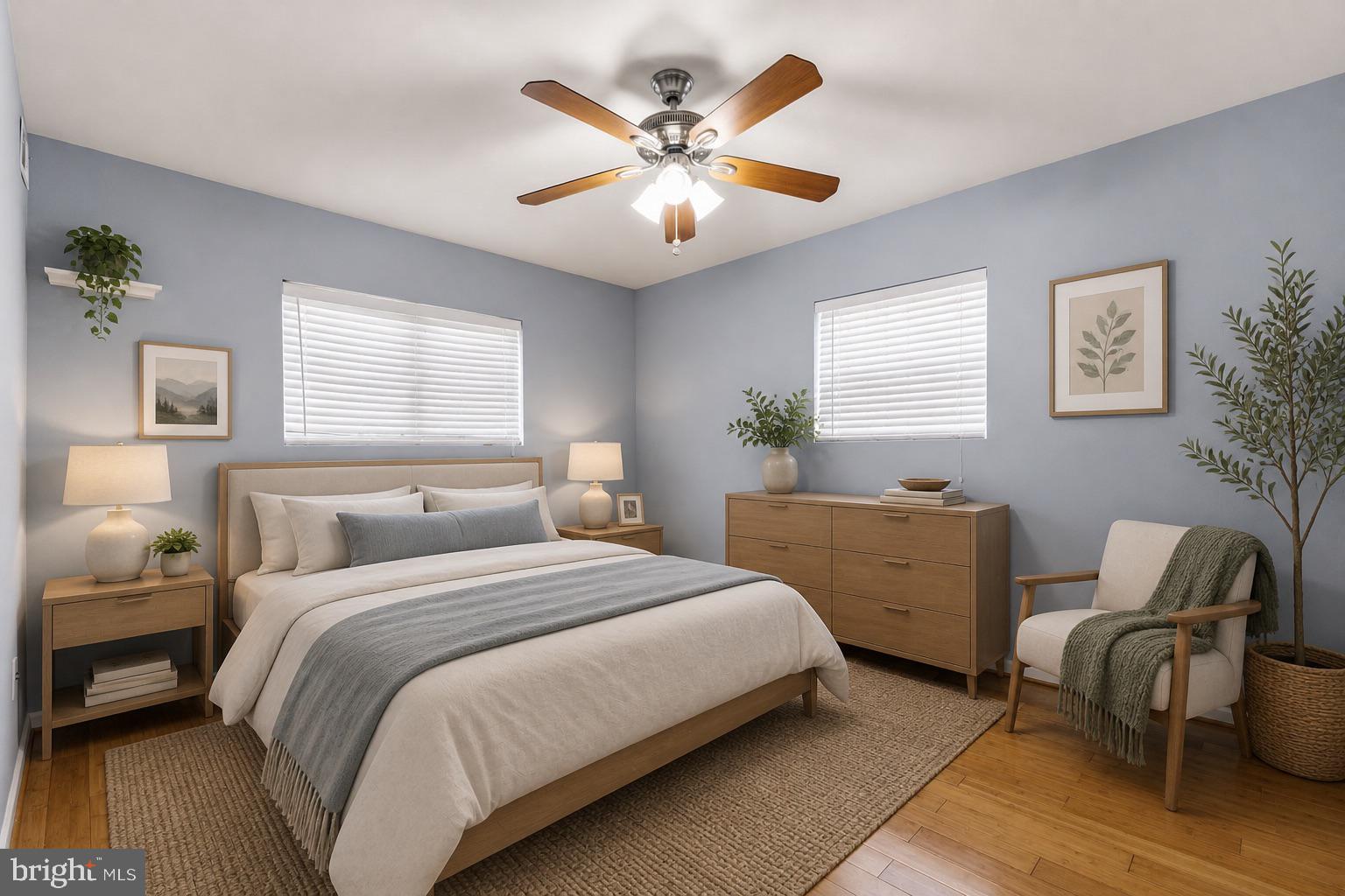 210 43rd Road Northeast, Unit 103 Washington, DC 20019 - Photo 17 of 24 Primary bedroom virtual staging