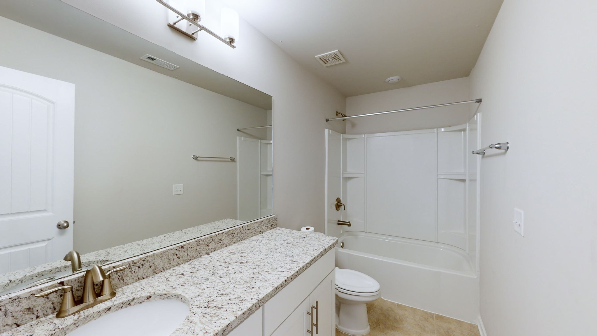 2815 Haversack Circle Murfreesboro, TN 37128 - Photo 11 of 12 a bathroom with a granite countertop sink a toilet and shower