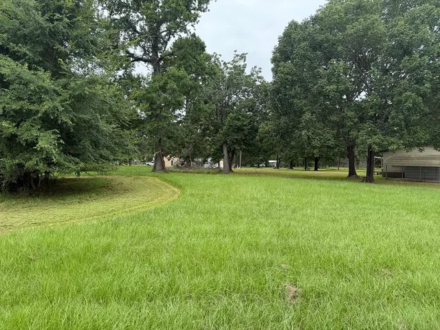 a view of outdoor space with deck and yard