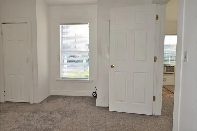 an empty room with a window