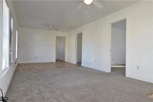 an empty room with a natural light