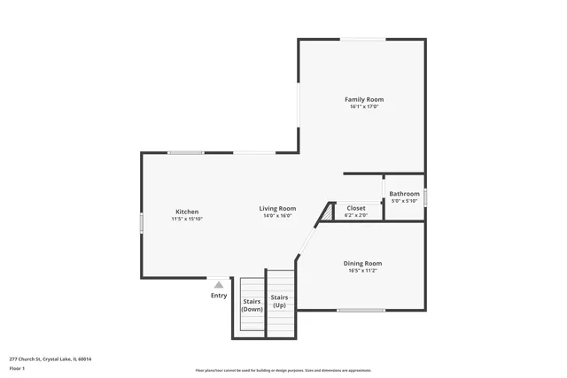 $375,000 | 277 Church Street, Crystal Lake, IL 60014