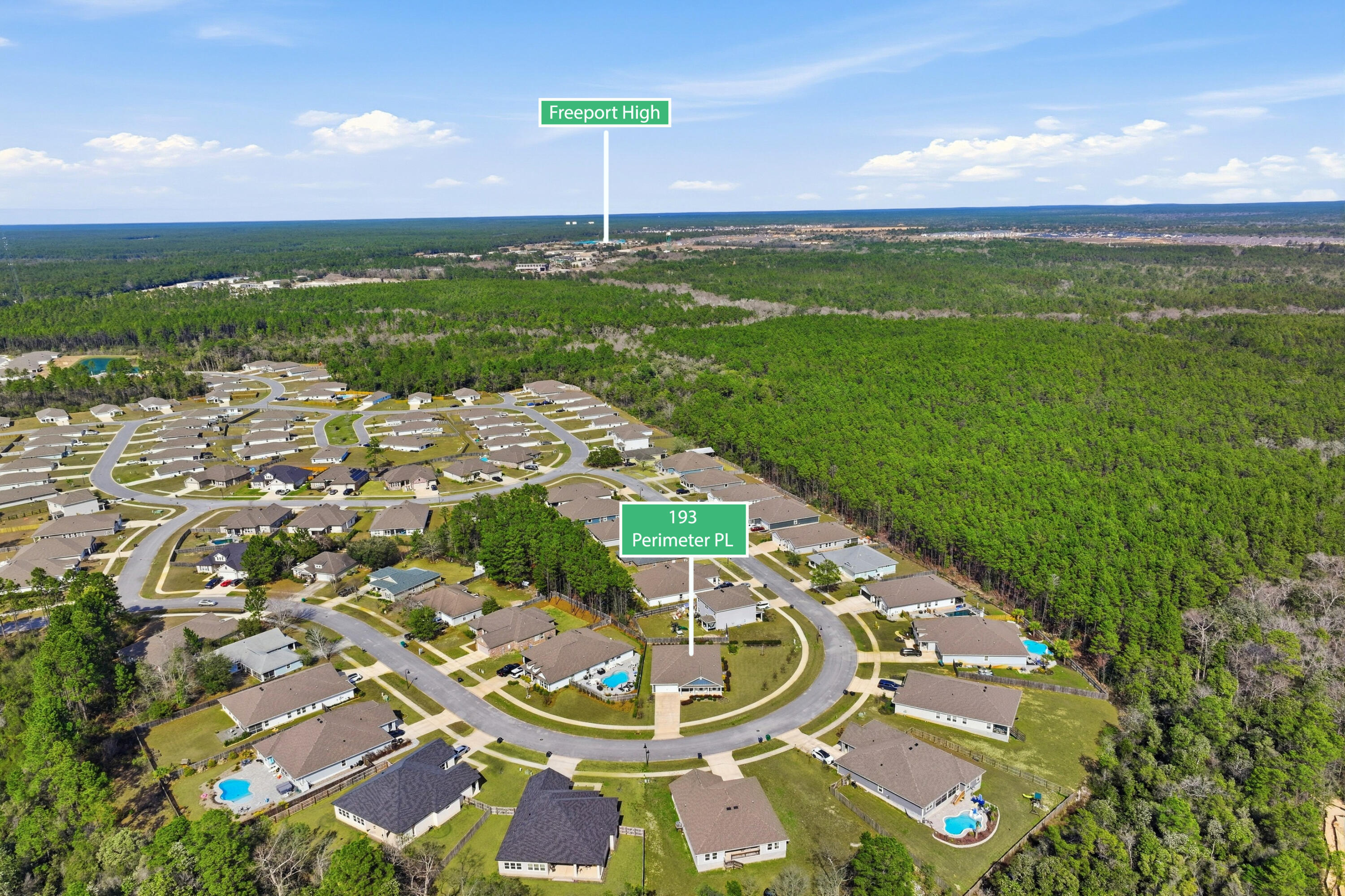 193 Perimeter Place Freeport, FL 32439 - Photo 35 of 43 a view of a swimming pool of a house with a yard